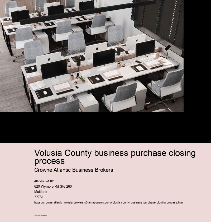 Volusia County business purchase closing process